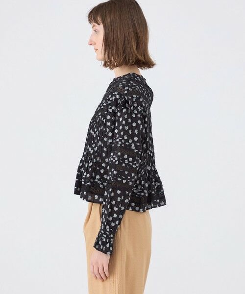 TOMORROWLAND / トゥモローランド シャツ・ブラウス（半袖以外） | コットンボイルプリント ピンタックフリルブラウス | 詳細3