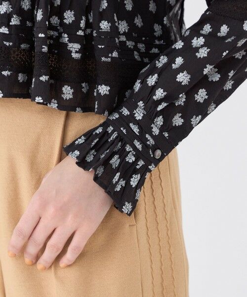 TOMORROWLAND / トゥモローランド シャツ・ブラウス（半袖以外） | コットンボイルプリント ピンタックフリルブラウス | 詳細7