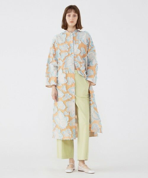 TOMORROWLAND / トゥモローランド ロング・マキシ丈ワンピース | カットジャカード バンドカラーシャツワンピース | 詳細1