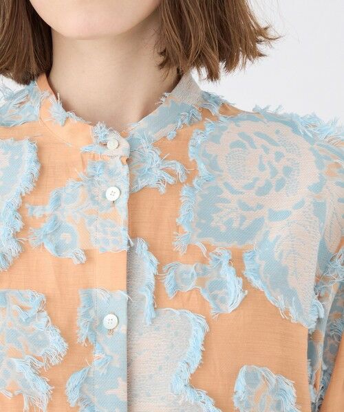 TOMORROWLAND / トゥモローランド ロング・マキシ丈ワンピース | カットジャカード バンドカラーシャツワンピース | 詳細4