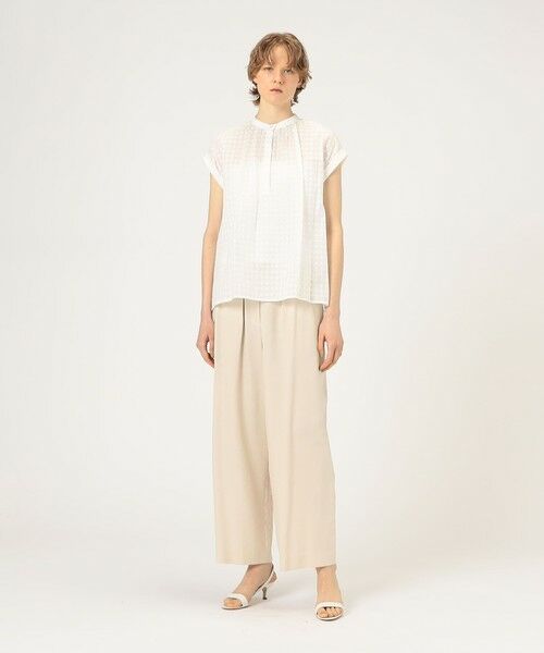 TOMORROWLAND / トゥモローランド シャツ・ブラウス | フラワーエンブロイダリー バンドカラーブラウス | 詳細1