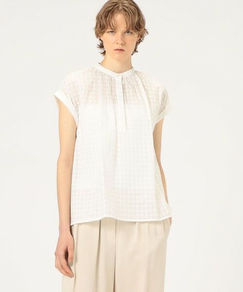 TOMORROWLAND / トゥモローランド シャツ・ブラウス | フラワーエンブロイダリー バンドカラーブラウス | 詳細2