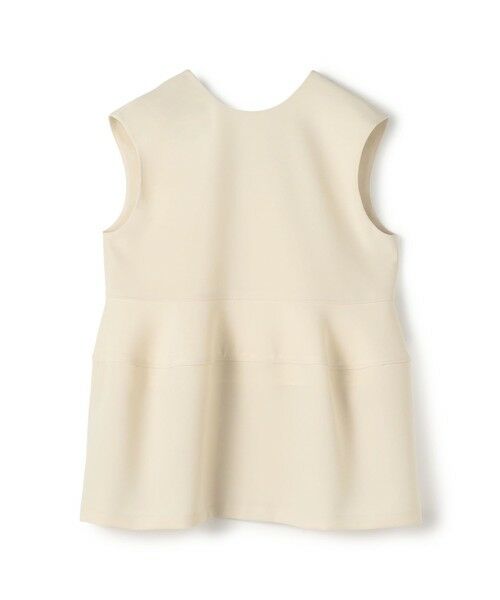 TOMORROWLAND/トゥモローランド スティフダブルクロス バレルヘムブラウス 41 ライトベージュ 36(9号)