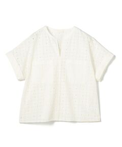 Ballsey ブラウス シャツ オプティカルプリント ボウタイ