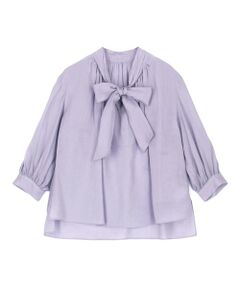 TOMORROWLAND / トゥモローランド シャツ・ブラウス（半袖以外） | スムースラミー バイヤスボウタイブラウス