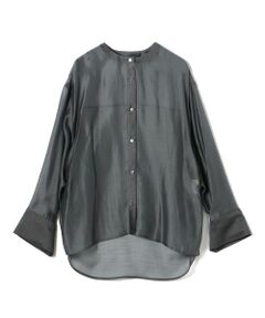 TOMORROWLAND / トゥモローランド シャツ・ブラウス（半袖以外） | セルロースポリエステルオーガンジー サイドギャザーシャツ