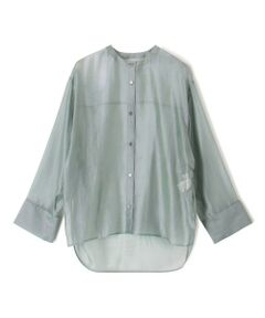 TOMORROWLAND / トゥモローランド シャツ・ブラウス（半袖以外） | セルロースポリエステルオーガンジー サイドギャザーシャツ