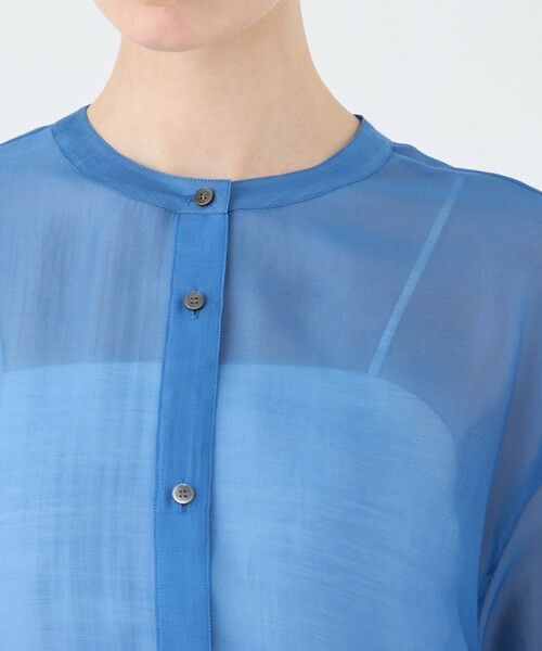 TOMORROWLAND / トゥモローランド シャツ・ブラウス(半袖以外) | セルロースポリエステルオーガンジー サイドギャザーシャツ | 詳細5