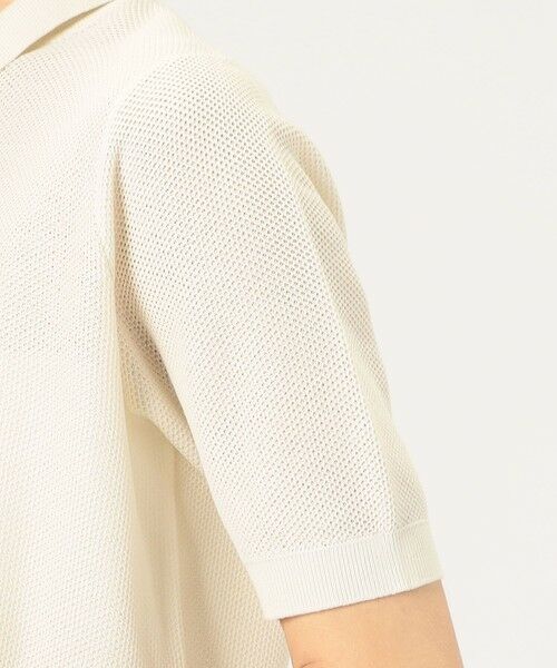 TOMORROWLAND / トゥモローランド ニット・セーター | パールメッシュコンビ ポロカラープルオーバー | 詳細7