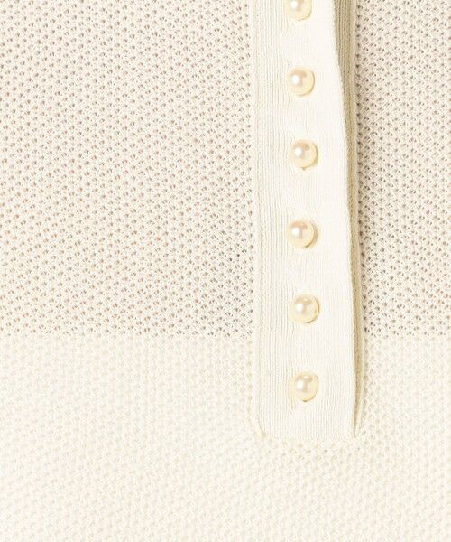 TOMORROWLAND / トゥモローランド ニット・セーター | パールメッシュコンビ ポロカラープルオーバー | 詳細9