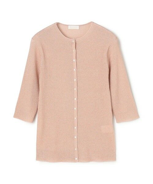 TOMORROWLAND / トゥモローランド カーディガン・ボレロ | マーセライズドコットン クルーネックカーディガン(31 ライトピンク)