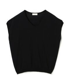 TOMORROWLAND / トゥモローランド ニット・セーター | サスティナブルコットンナイロン Vネックノースリーブプルオーバー