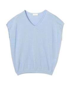 TOMORROWLAND / トゥモローランド ニット・セーター | サスティナブルコットンナイロン Vネックノースリーブプルオーバー