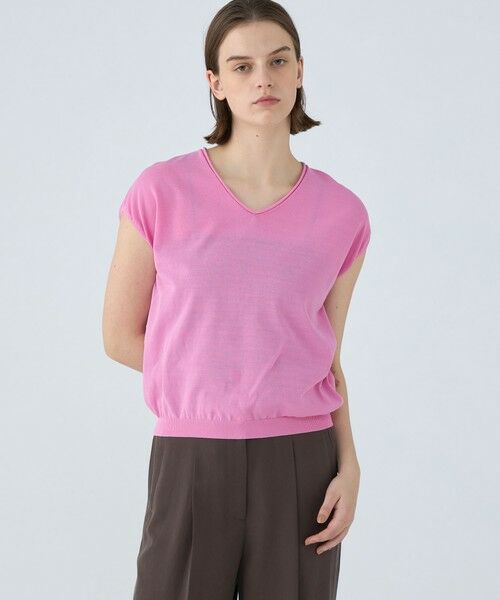 TOMORROWLAND / トゥモローランド ニット・セーター | サスティナブルコットンナイロン Vネックノースリーブプルオーバー | 詳細2