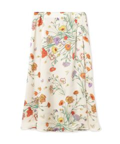 TOMORROWLAND / トゥモローランド ロング・マキシ丈スカート | 【別注】manipuri for Ballsey Collage Bloom アシンメトリータックスカート