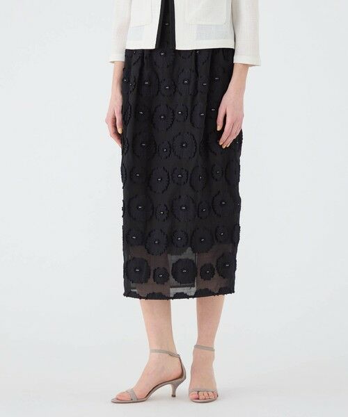 TOMORROWLAND / トゥモローランド ロング・マキシ丈スカート | シアーウェーブジャカード コクーンスカート | 詳細12