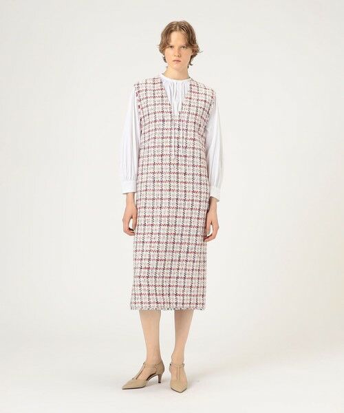 TOMORROWLAND / トゥモローランド ミニ丈・ひざ丈ワンピース | Amalfi Vネックワンピース | 詳細1