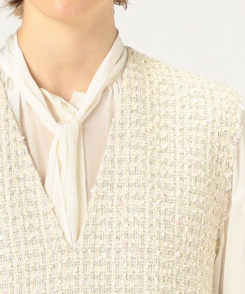 TOMORROWLAND / トゥモローランド ミニ丈・ひざ丈ワンピース | Munchen Vネックワンピース | 詳細4