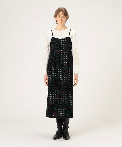 TOMORROWLAND / トゥモローランド ロング・マキシ丈ワンピース | Black opal キャミソールワンピース | 詳細1