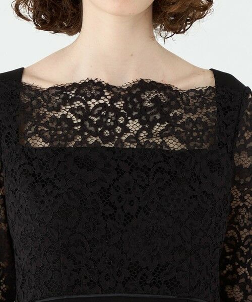 TOMORROWLAND / トゥモローランド ドレス | レースコンビ スクエアネックワンピース | 詳細4