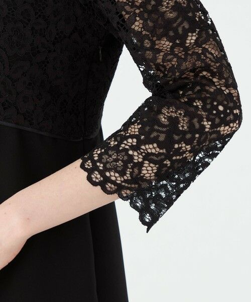 TOMORROWLAND / トゥモローランド ドレス | レースコンビ スクエアネックワンピース | 詳細6