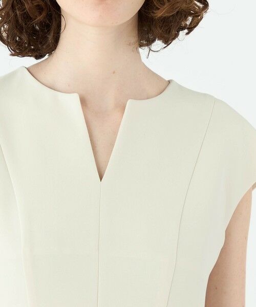 TOMORROWLAND / トゥモローランド ロング・マキシ丈ワンピース | スティフダブルクロス バレルシルエットワンピース | 詳細4