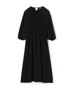 TOMORROWLAND / トゥモローランド ミニ丈・ひざ丈ワンピース | ウズラクレープ シャーリングワンピース