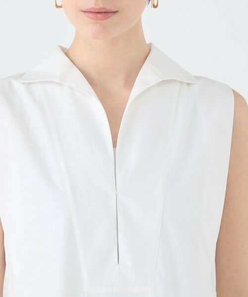 TOMORROWLAND / トゥモローランド ロング・マキシ丈ワンピース | プロセスドコットン スキッパーカラーワンピース | 詳細4