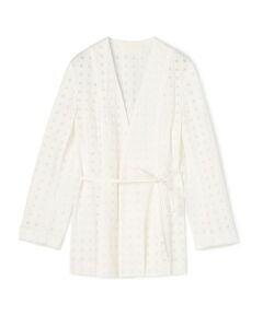 TOMORROWLAND / トゥモローランド ノーカラージャケット | コットンエンブロイダリー Vカラージャケット