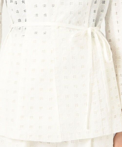 TOMORROWLAND / トゥモローランド ノーカラージャケット | コットンエンブロイダリー Vカラージャケット | 詳細10