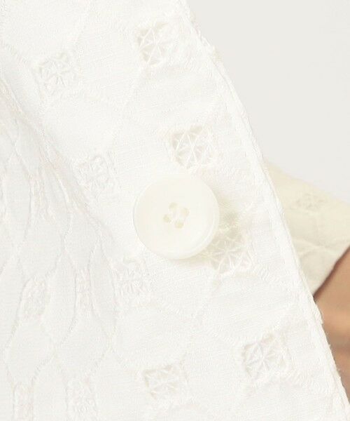 TOMORROWLAND / トゥモローランド ノーカラージャケット | コットンエンブロイダリー Vカラージャケット | 詳細11