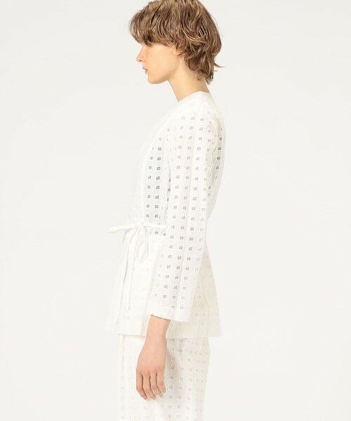 TOMORROWLAND / トゥモローランド ノーカラージャケット | コットンエンブロイダリー Vカラージャケット | 詳細3