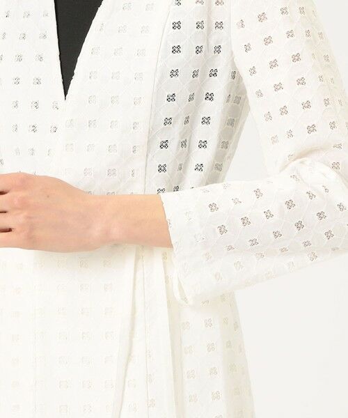 TOMORROWLAND / トゥモローランド ノーカラージャケット | コットンエンブロイダリー Vカラージャケット | 詳細8