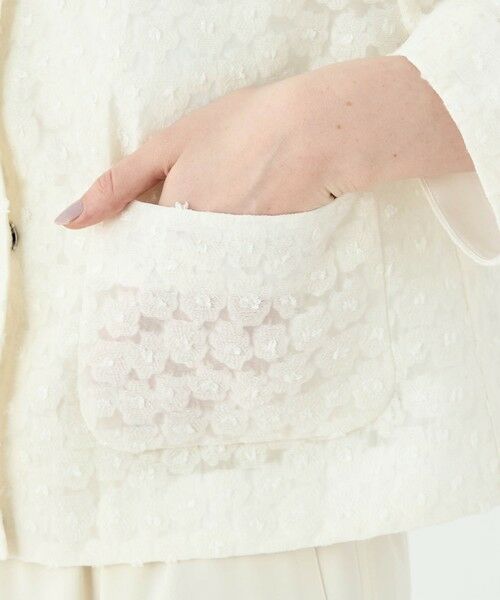 TOMORROWLAND / トゥモローランド ノーカラージャケット | アリッサムカットジャカード クルーネックジャケット | 詳細9