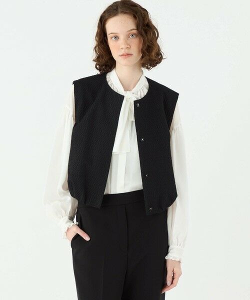 TOMORROWLAND / トゥモローランド ベスト | タイニーフラワージャカード ショートベスト | 詳細2