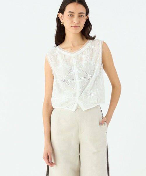 TOMORROWLAND / トゥモローランド シャツ・ブラウス | ビンテージエンブロイダリー ショートブラウス | 詳細2