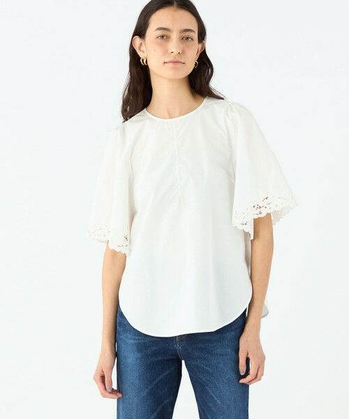 TOMORROWLAND / トゥモローランド シャツ・ブラウス | エンブロイダリーレース ワイドプルオーバーブラウス | 詳細2