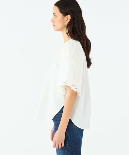 TOMORROWLAND / トゥモローランド シャツ・ブラウス | エンブロイダリーレース ワイドプルオーバーブラウス | 詳細3