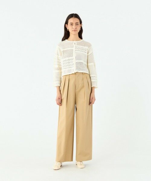 TOMORROWLAND / トゥモローランド カーディガン・ボレロ | 【WEB限定】コットンレーシー クルーネックカーディガン | 詳細1