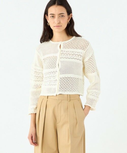 TOMORROWLAND / トゥモローランド カーディガン・ボレロ | 【WEB限定】コットンレーシー クルーネックカーディガン | 詳細2