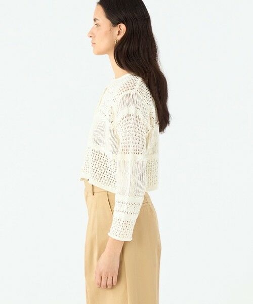 TOMORROWLAND / トゥモローランド カーディガン・ボレロ | 【WEB限定】コットンレーシー クルーネックカーディガン | 詳細3