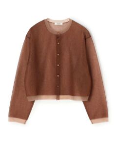 TOMORROWLAND / トゥモローランド カーディガン・ボレロ | シアーレイヤー クルーネックカーディガン