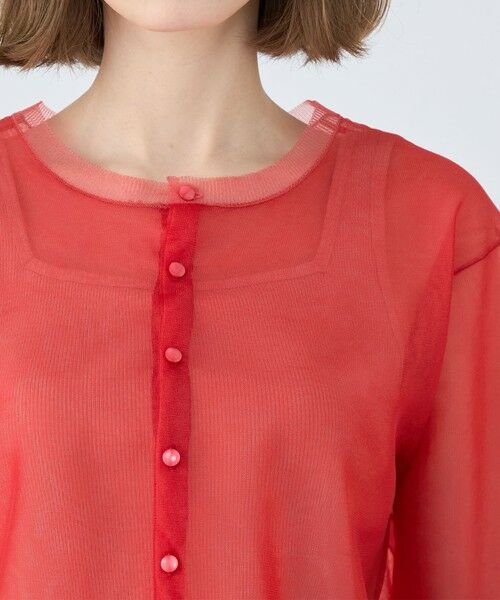 TOMORROWLAND / トゥモローランド カーディガン・ボレロ | シアーレイヤー クルーネックカーディガン | 詳細5