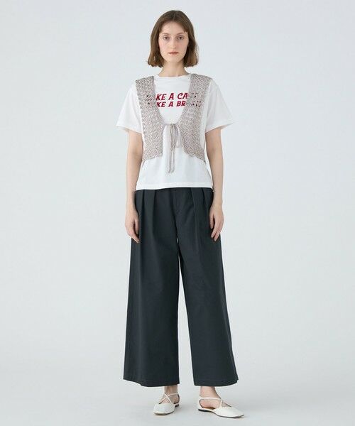 TOMORROWLAND / トゥモローランド ベスト | メタリッククロシェ フロンタブルベスト | 詳細1