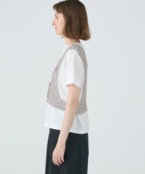 TOMORROWLAND / トゥモローランド ベスト | メタリッククロシェ フロンタブルベスト | 詳細3