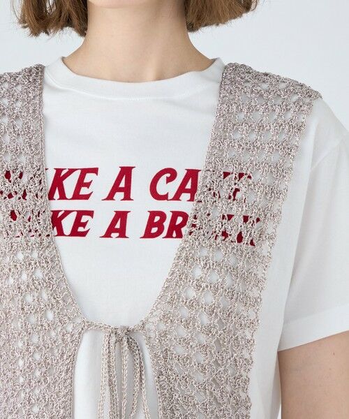 TOMORROWLAND / トゥモローランド ベスト | メタリッククロシェ フロンタブルベスト | 詳細5