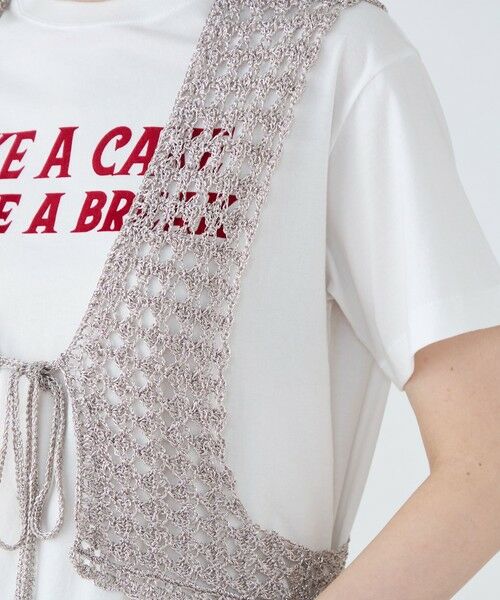 TOMORROWLAND / トゥモローランド ベスト | メタリッククロシェ フロンタブルベスト | 詳細6