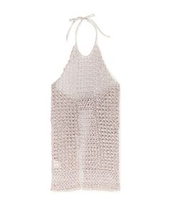 TOMORROWLAND / トゥモローランド ミニ丈・ひざ丈ワンピース | メタリッククロシェ エプロンワンピース