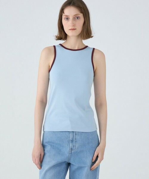TOMORROWLAND / トゥモローランド タンクトップ | コットンジャージ トリムタンクトップ | 詳細2