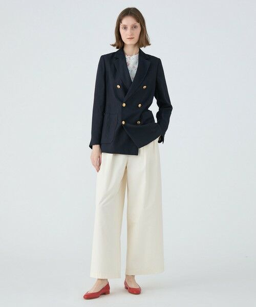 TOMORROWLAND / トゥモローランド その他パンツ | シルクネップウェザー タックワイドパンツ | 詳細1